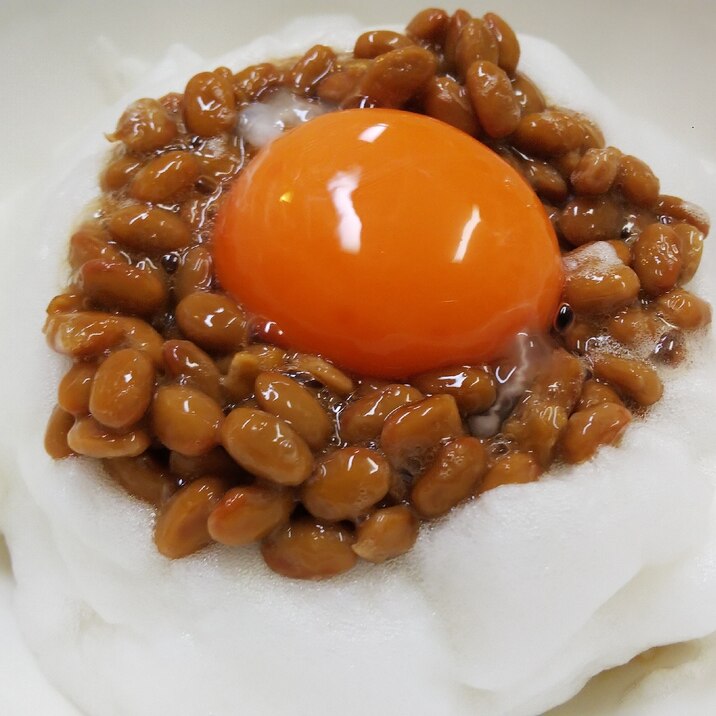 ふわふわメレンゲの納豆ごはん